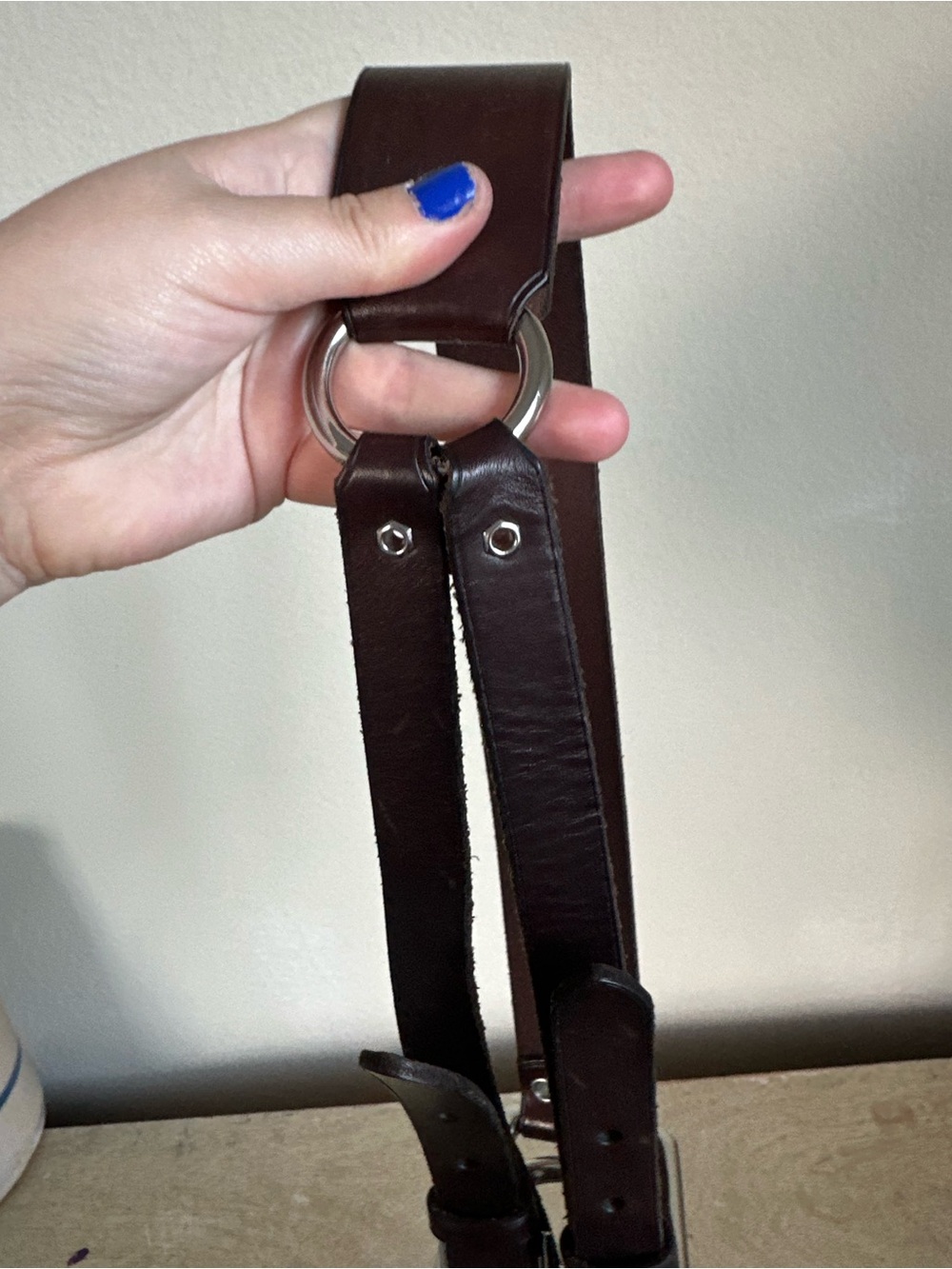 Ralph Lauren Brown Leather O Ring Buckle Strap Belt - Picture 10 of 15